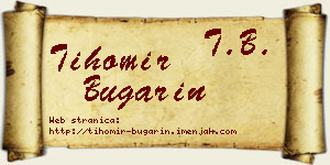 Tihomir Bugarin vizit kartica